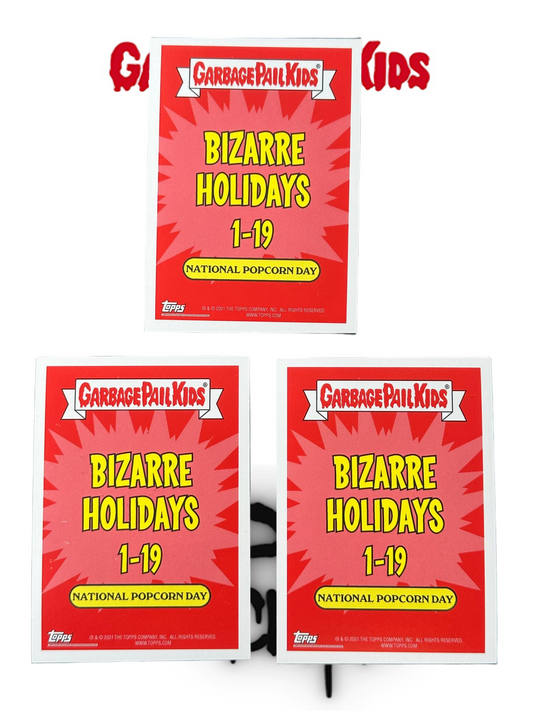 2020 Topps Garbage Pail Kids BIZARRE HOLIDAYS January 15a&15b&15a RED (lots 3 cards)